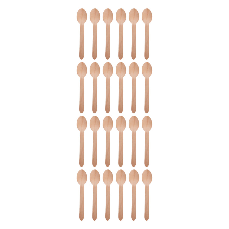 REGENT DISPOSABLE WOODEN SPOONS 24PCS, (160X34MM)