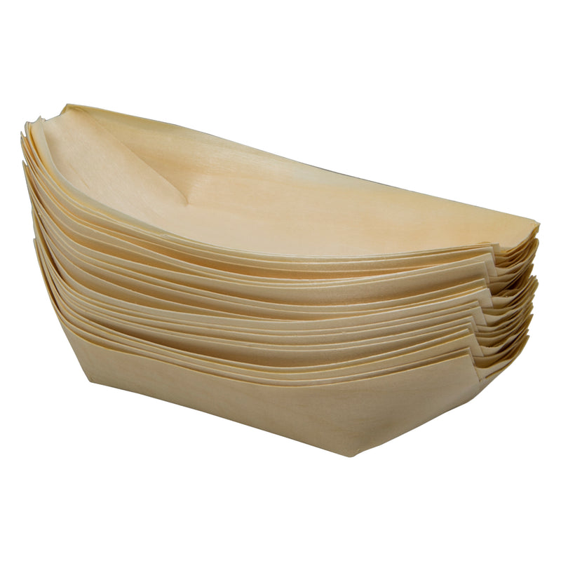 REGENT DISPOSABLE WOODEN BOATS 20PCS, (190X100MM)