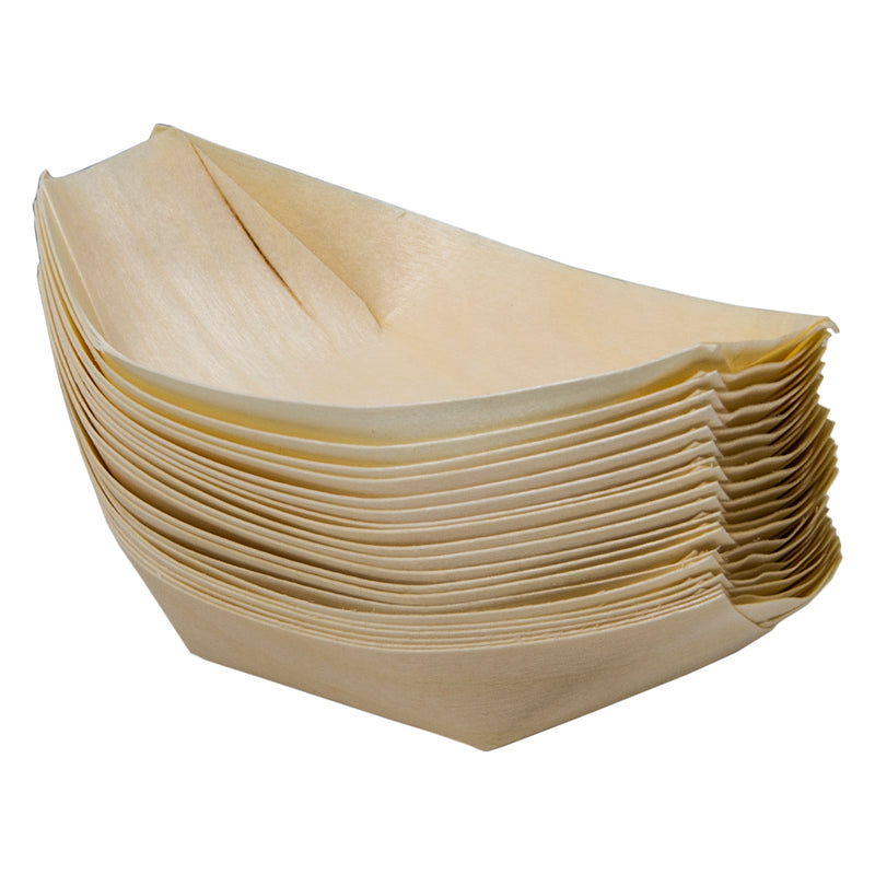 REGENT DISPOSABLE WOODEN BOATS 20PCS, (145X87MM)