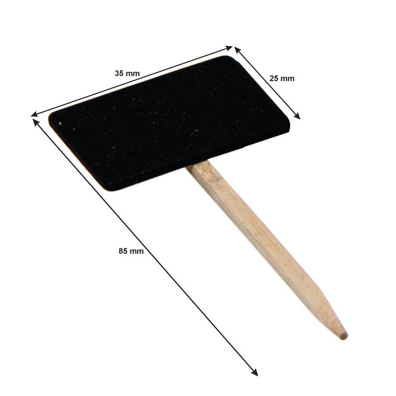 REGENT DISPOSABLE WOODEN BLACKKBOARD PICKS 10PCS, (85X25X35MM)