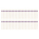 REGENT DISPOSABLE BAMBOO PICKS WITH COLOURED BEADS 50PCS, (120MM)