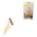 REGENT DISPOSABLE BAMBOO PICKS WITH SILVER BEADS 50PCS, (150MM)