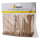 REGENT DISPOSABLE WOODEN TEASPOONS 100PCS, (110X23MM)