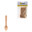 REGENT DISPOSABLE BAMBOO MINI COCKTAIL TEASPOONS 20PCS, (110MM)