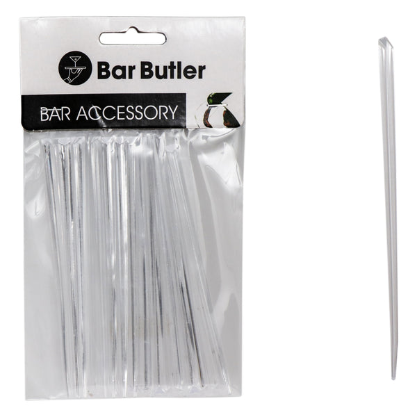 BAR BUTLER PRISM COCKTAIL STIRRERS PLASTIC 24PCS, (115MM)