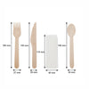 REGENT DISPOSABLE WOODEN KNIFE, FORK, SPOON & NAPKIN (4PCS) 10 PACK, (170MM)