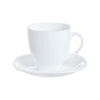 CONSOL OPAL GLASS WHITE CUP & SAUCER, (220ML)