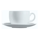 CONSOL OPAL GLASS WHITE CUP & SAUCER, (220ML)