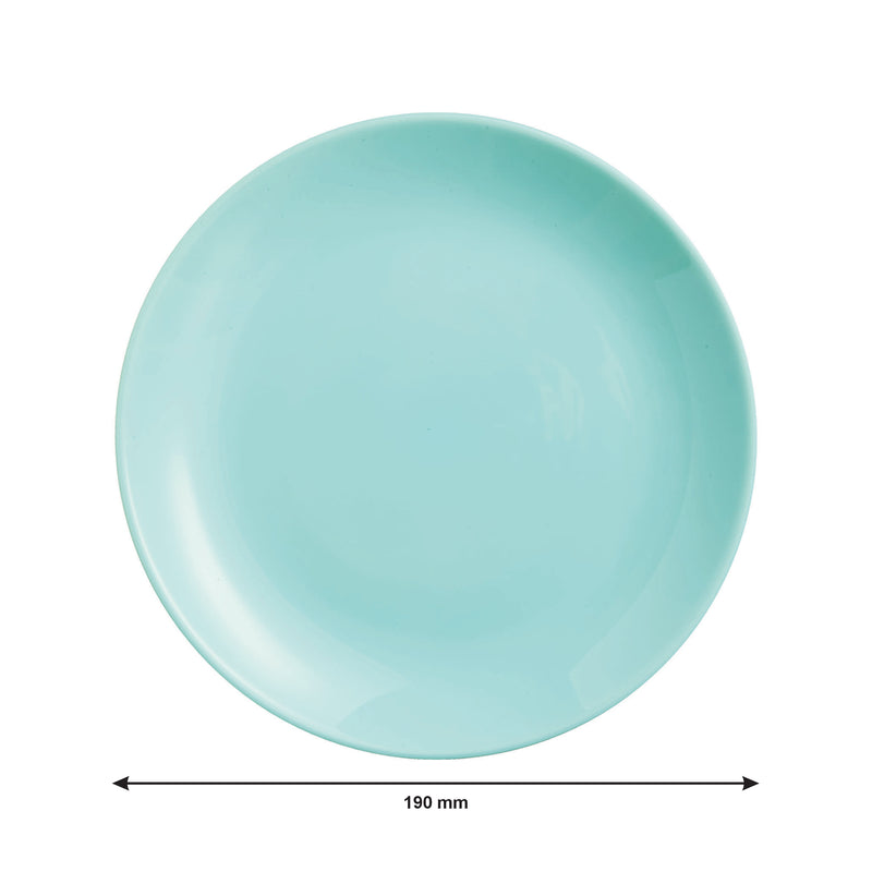 LUMINARC OPAL TURQUOISE SIDE PLATE, (190MM DIA)