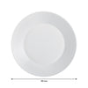 LUMINARC STAIRO WHITE OPAL TEMPERED DINNER PLATE, (250MM DIA)