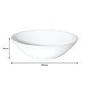 LUMINARC STAIRO WHITE OPAL TEMPERED GLASS MULTI-PURPOSE BOWL, 450ML (160MM DIA)