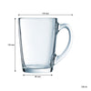 LUMINARC NEW MORNING TEMPERED GLASS BULLET SHAPE MUG, (320ML)