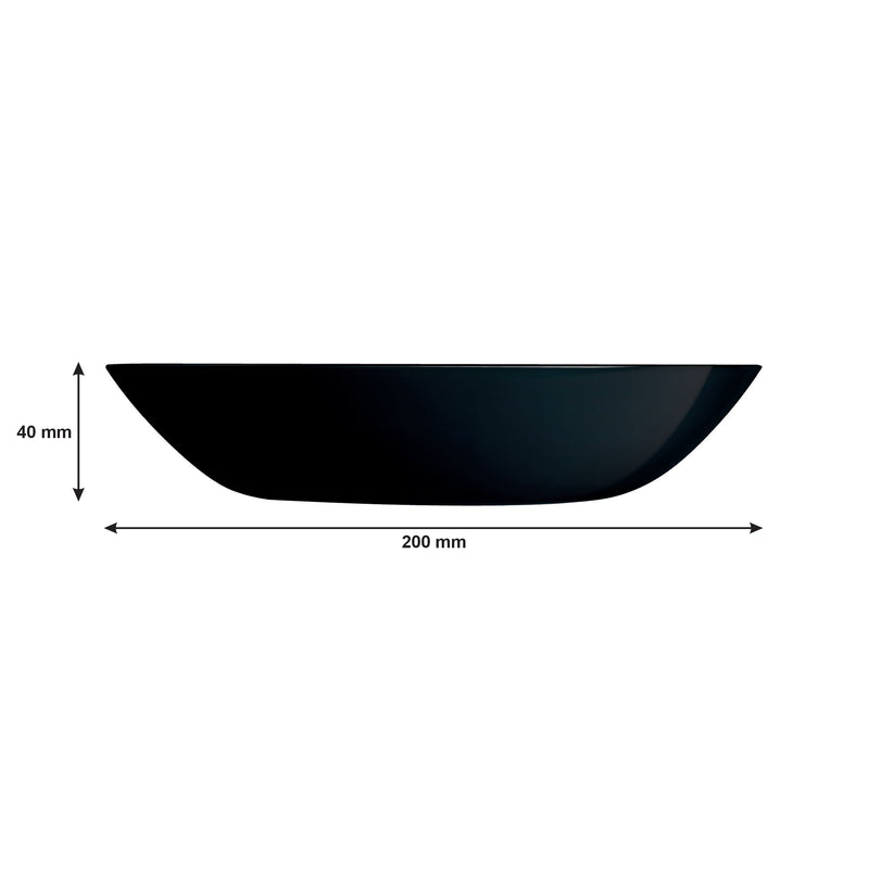 LUMINARC OPAL BLACK DINNERWARE 12 PIECE SET