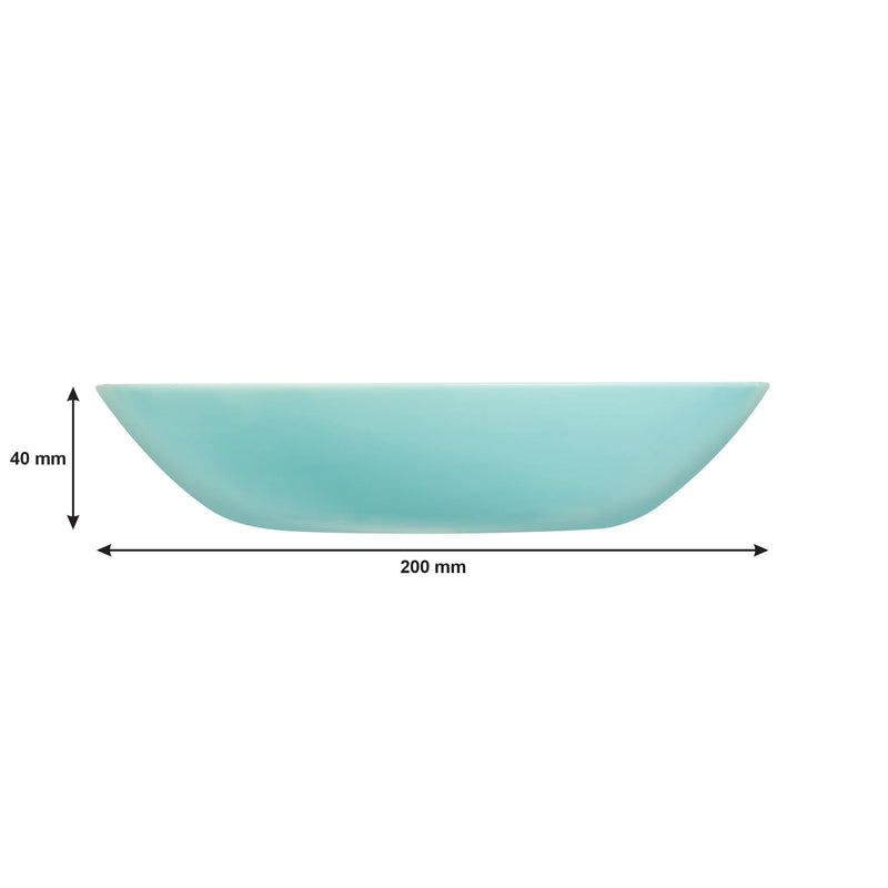 LUMINARC OPAL TURQUOISE DINNERWARE 12 PIECE SET