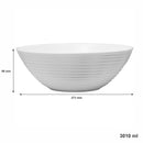 LUMINARC STAIRO WHITE OPAL TEMPERED GLASS SALAD BOWL, 3LT (270MM DIA)