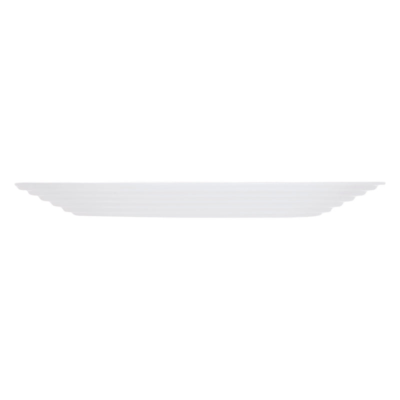 LUMINARC STAIRO WHITE OPAL TEMPERED GLASS SIDE PLATE, (190MM DIA)