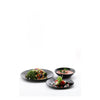 LUMINARC HARENA BLACK OPAL TEMPERED GLASS DINNER PLATE, (250MM DIA)