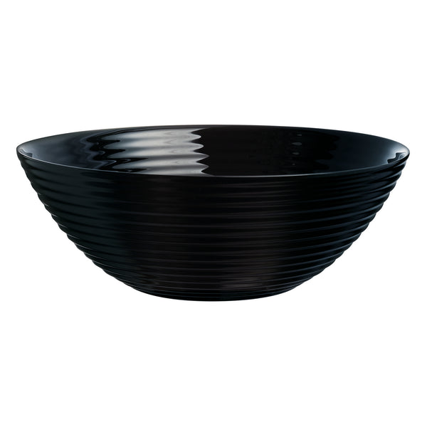 LUMINARC HARENA BLACK OPAL TEMPERED GLASS SALAD BOWL, 3LT (270MM DIA)