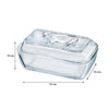 LUMINARC TEMPERED GLASS COW BUTTER DISH, (110X170X75MM)