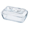 LUMINARC TEMPERED GLASS COW BUTTER DISH, (110X170X75MM)