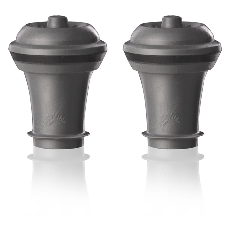 VACU VIN GREY VACUUM WINE STOPPER 2 PIECE SET