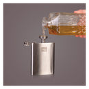 VACU VIN HIP FLASK & FUNNEL STAINLESS STEEL, (240ML)