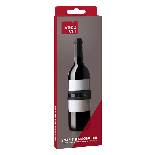 VACU VIN SNAP AROUND THE BOTTLE THERMOMETER - GREY