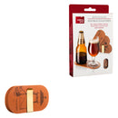 VACU VIN BEER BOTTLE & GLASS DOUBLE COASTERS SET OF 6