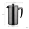 REGENT SIDAMO COFFEE MAKER DOUBLE WALL GUN METAL BLACK ST STEEL 8 CUP, (1LT)