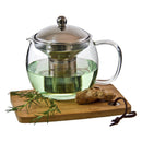 REGENT 'TEA TIME' BOROSILICATE GLASS TEAPOT WITH ST. STEEL INFUSER & LID, (1.1LT)