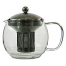 REGENT 'TEA TIME' BOROSILICATE GLASS TEAPOT WITH ST. STEEL INFUSER & LID, (1.1LT)