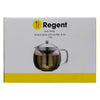 REGENT 'TEA TIME' BOROSILICATE GLASS TEAPOT WITH ST. STEEL INFUSER & LID, (1.1LT)