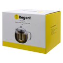 REGENT 'TEA TIME' BOROSILICATE GLASS TEAPOT WITH ST. STEEL INFUSER & LID, (1.1LT)