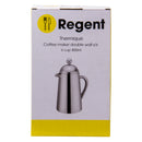 REGENT THERMIQUE COFFEE PLUNGER DOUBLE WALL ST STEEL 6 CUP, (800ML)