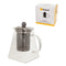 REGENT SQUARE TEAPOT BOROSILICATE GLASS WITH ST. STEEL INFUSER AND LID, 550ML (130/87X87X140MM)