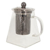 REGENT SQUARE TEAPOT BOROSILICATE GLASS WITH ST. STEEL INFUSER AND LID, 550ML (130/87X87X140MM)