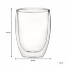 CONSOL ROMA DOUBLE WALL BOROSILICATE GLASS TUMBLER 2 PIECE SET, (350ML)