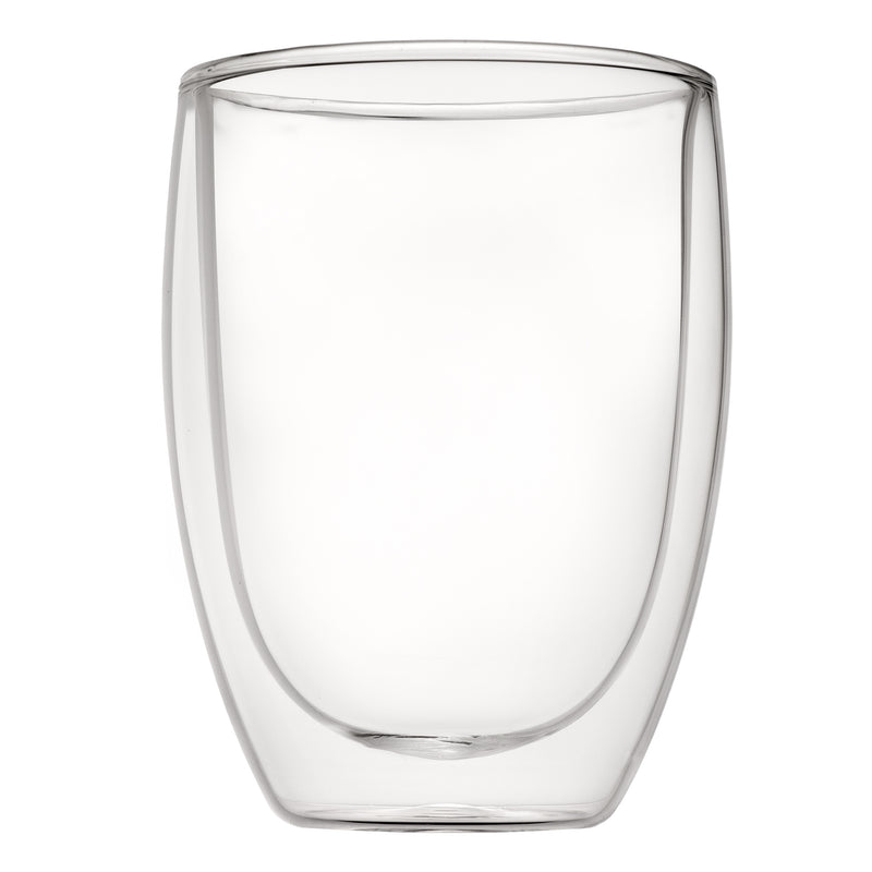 CONSOL ROMA DOUBLE WALL BOROSILICATE GLASS TUMBLER 2 PIECE SET, (350ML)