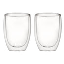 CONSOL ROMA DOUBLE WALL BOROSILICATE GLASS TUMBLER 2 PIECE SET, (350ML)