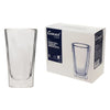 CONSOL ROMA DOUBLE WALL SQUARE BOROSILICATE GLASS TUMBLER 2 PIECE SET, (380ML)