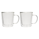 CONSOL ROMA DOUBLE WALL BOROSILICATE GLASS MUG 2 PIECE SET, (320ML)