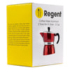 REGENT COFFEE MAKER ALUMINIUM 2 TONE RED & SILVER 3 CUP, (150ML)