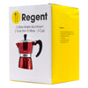 REGENT COFFEE MAKER ALUMINIUM 2 TONE RED & SILVER 3 CUP, (150ML)