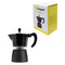 REGENT COFFEE MAKER ALUMINIUM 2 TONE MATT BLACK WITH SILVER 6 CUP, (275ML)