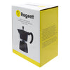 REGENT COFFEE MAKER ALUMINIUM 2 TONE MATT BLACK WITH SILVER 6 CUP, (275ML)