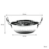 REGENT COOKWARE KARAHI PAN HAMMERED WITH 2 HANDLES ST STEEL, 300ML (125MM DIAX40MM)