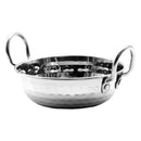 REGENT COOKWARE KARAHI PAN HAMMERED WITH 2 HANDLES ST STEEL, 300ML (125MM DIAX40MM)