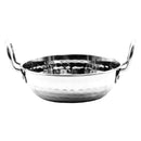 REGENT COOKWARE KARAHI PAN HAMMERED WITH 2 HANDLES ST STEEL, 300ML (125MM DIAX40MM)