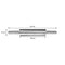 REGENT BAKEWARE ROLLING PIN STAINLESS STEEL, (60MM DIAX470MM)