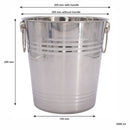 BAR BUTLER ICE BUCKET WITH HANDLES STAINLESS STEEL, 4.5LT (200MM DIAX200MM)